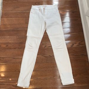 White Fidelity Belvedere Mid Rise Skinny